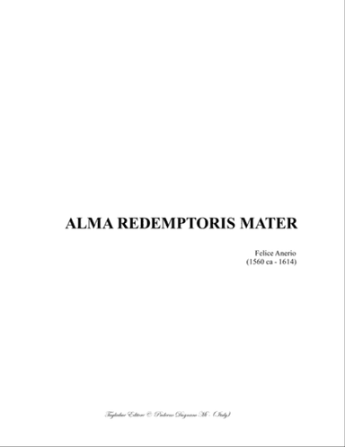 ALMA REDEMPTORIS MATER - F. Anerio - For SST Choir