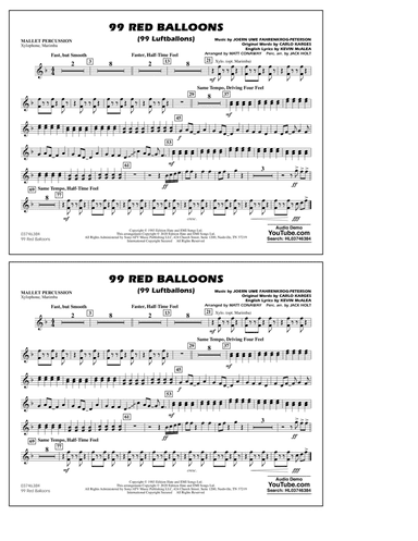 99 Red Balloons (arr. Holt and Conaway) - Mallet Percussion