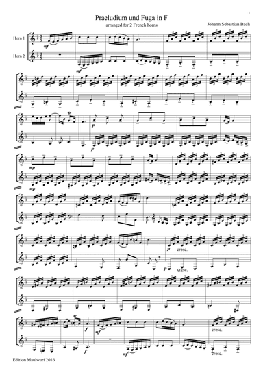 Prelude and fugue in F