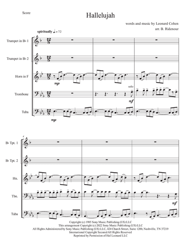 Hallelujah - Full Score