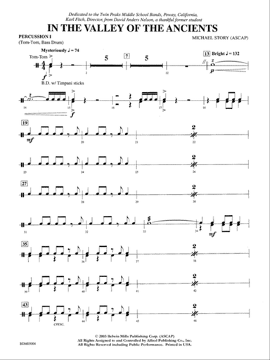 In the Valley of the Ancients: 1st Percussion