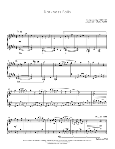 Darkness Falls (DELTARUNE - Piano Sheet Music)