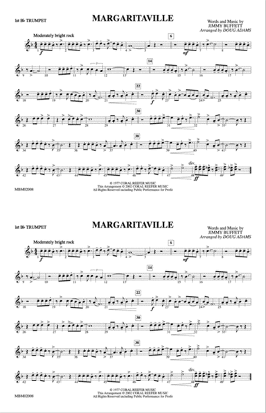 Margaritaville: 1st B-flat Trumpet