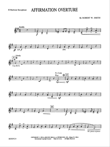 Affirmation Overture: E-flat Baritone Saxophone