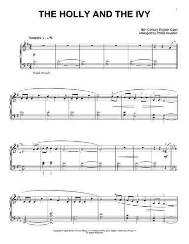 The Holly And The Ivy (arr. Phillip Keveren)