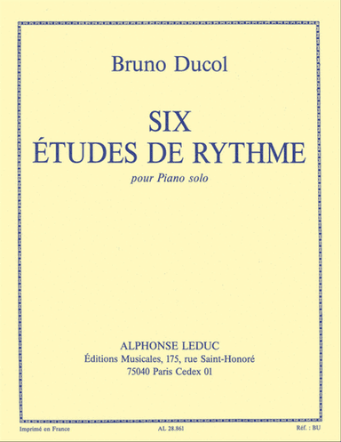 6 Etudes De Rythme (piano Solo)