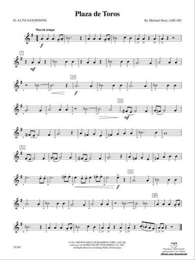 Plaza de Toros: E-flat Alto Saxophone