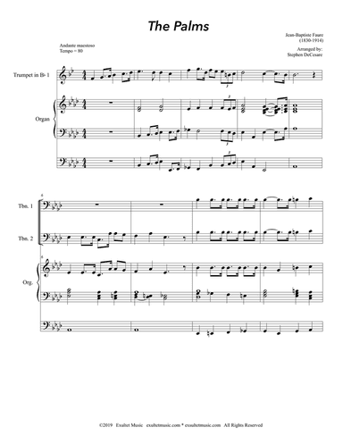 The Palms (for Brass Quartet and Organ - Alternate Version)