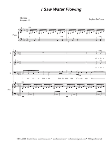 I Saw Water Flowing (Vocal Quartet - (SATB)