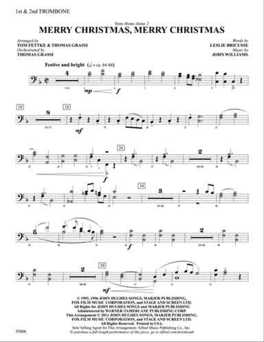 Merry Christmas, Merry Christmas (from Home Alone 2): 1st & 2nd Trombones
