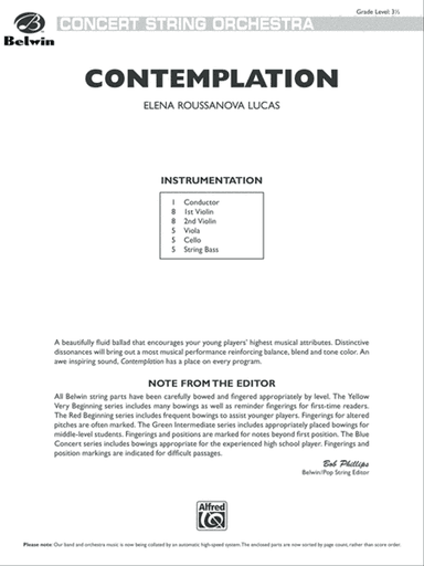 Contemplation: Score