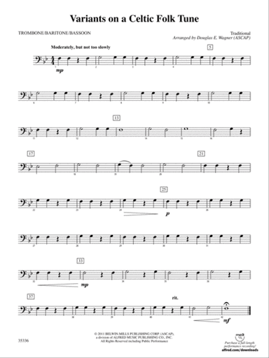 Variants on a Celtic Folk Tune: 1st Trombone