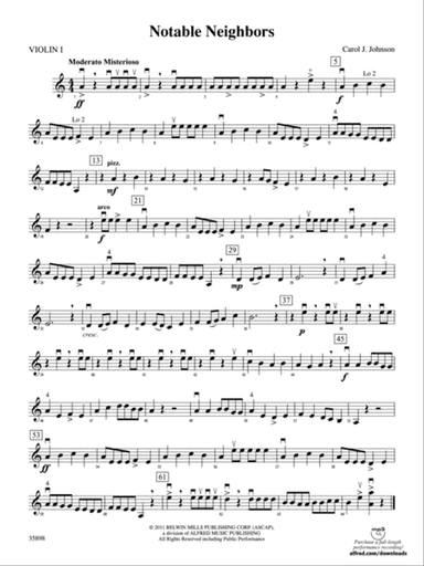 Notable Neighbors: 1st Violin