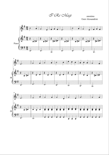 I Re Magi. Oboe e piano