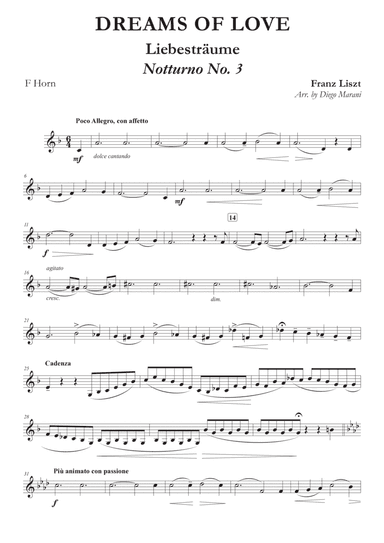 Dreams of Love No. 3 for Horn and Piano