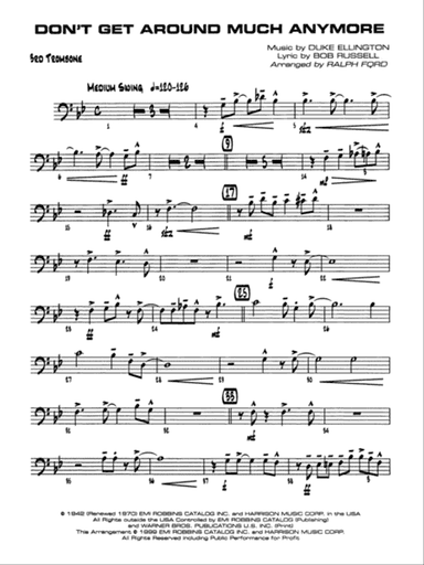Don't Get Around Much Anymore: 3rd Trombone