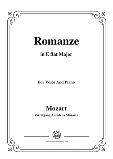 Mozart-Romanze,in E flat Major,for Voice and Piano