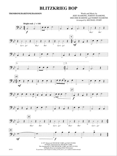 Blitzkrieg Bop: 1st Trombone