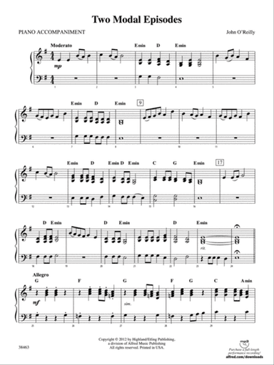 Two Modal Episodes: Piano Accompaniment