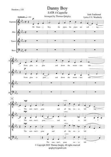 Danny Boy (SATB a cappella)