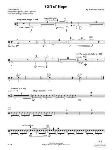 Gift of Hope: 2nd Percussion
