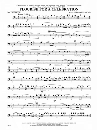 Flourish for a Celebration: 2nd Trombone
