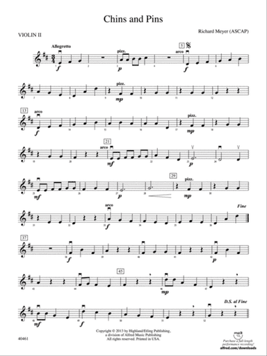 Chins and Pins: 2nd Violin
