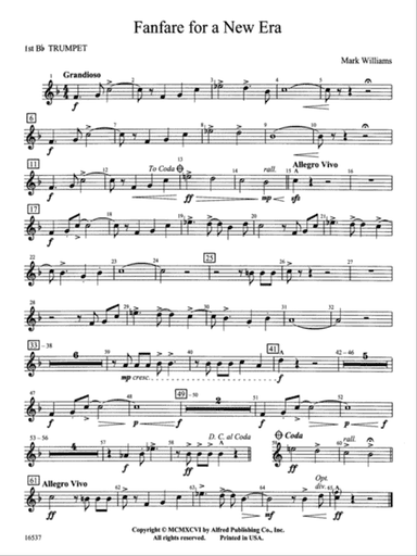 Fanfare for a New Era: 1st B-flat Trumpet