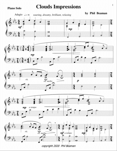 Clouds Impressions - piano solo