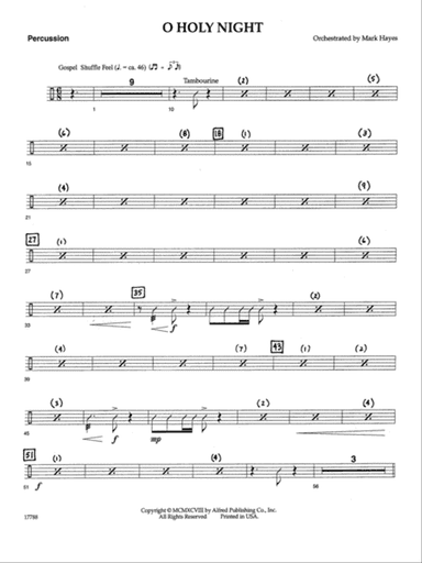 O Holy Night: 1st Percussion