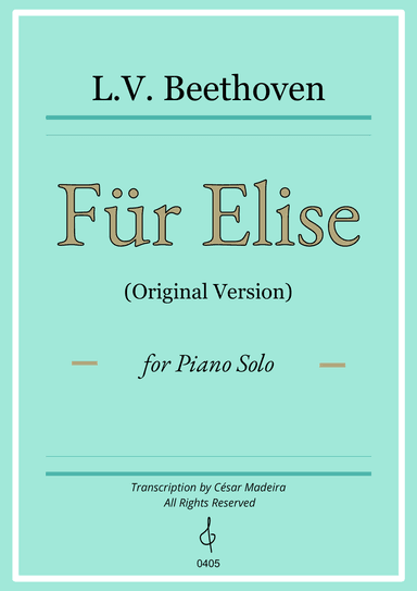 Für Elise by Beethoven - Piano Solo (Original Version)