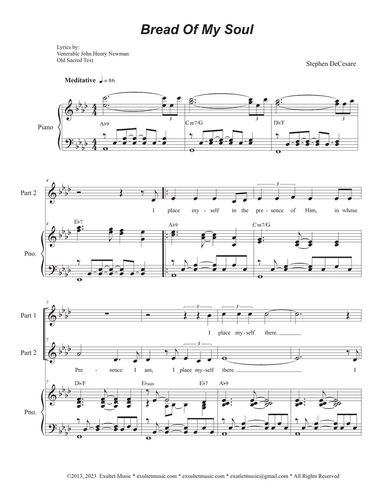 Bread Of My Soul (2-part choir)
