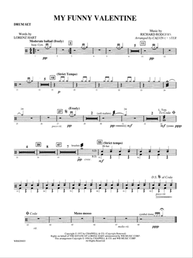 My Funny Valentine: Drums