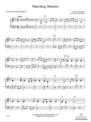 Marching Marines: Piano Accompaniment