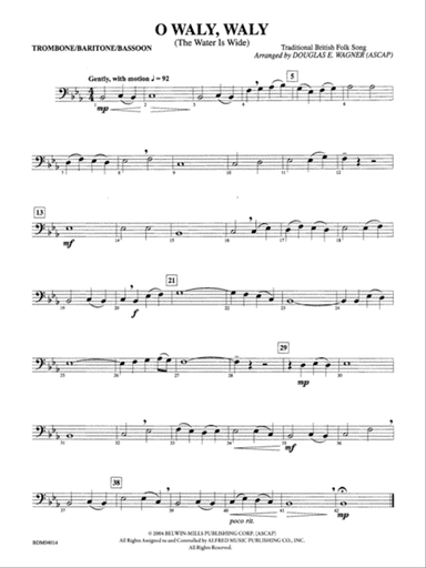 O Waly, Waly (The Water Is Wide): 1st Trombone