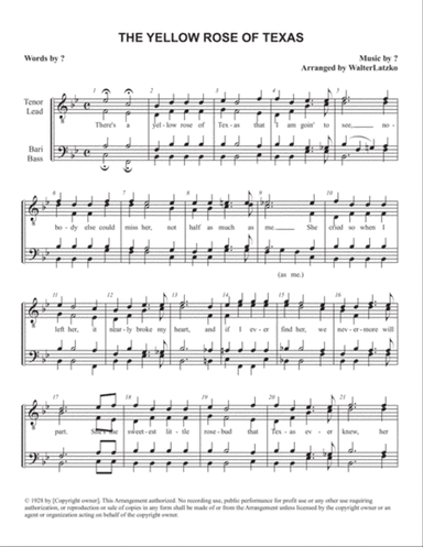 The Yellow Rose Of Texas