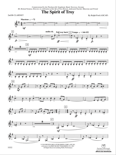 The Spirit of Troy: 2nd B-flat Clarinet