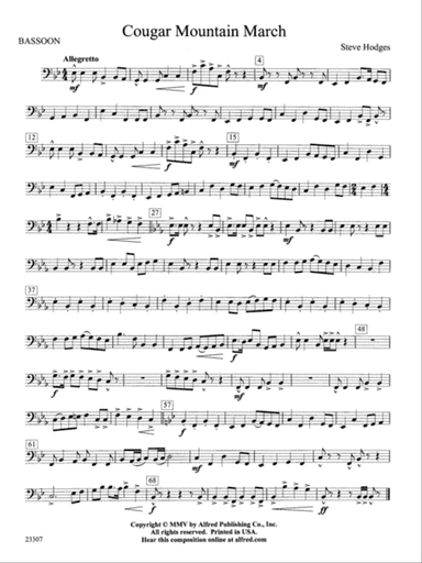 Cougar Mountain March: Bassoon