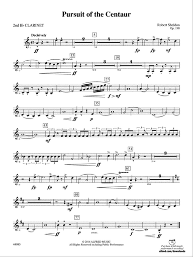Pursuit of the Centaur: 2nd B-flat Clarinet
