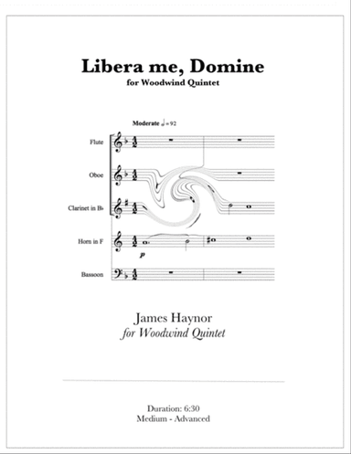 Libera me, Domine for Woodwind Quintet