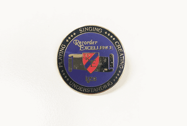 Recorder Excellence Award Pin