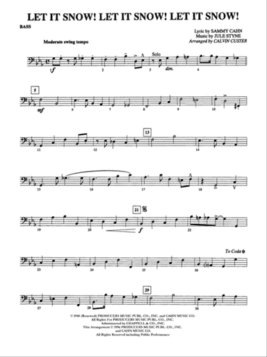 Let It Snow! Let It Snow! Let It Snow!: String Bass