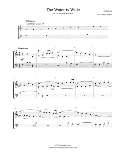 The Water is Wide - for 2-octave handbell choir