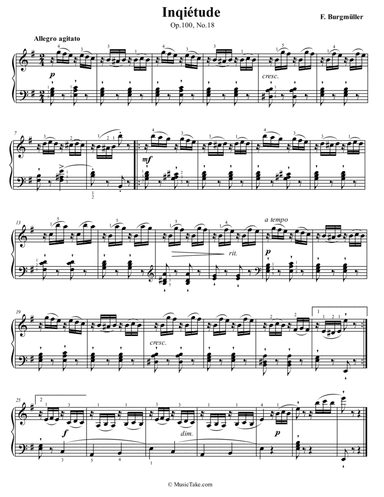 Burgmuller Inquietude Op.100 No.18