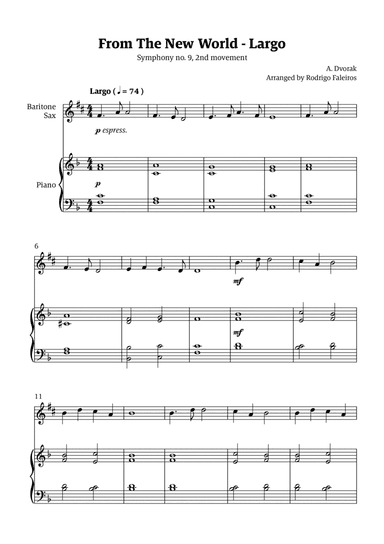 Largo (2nd movement of the Symphony no. 9 'From The New World')