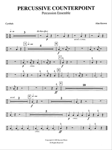 Percussive Counterpoint: Cymbals