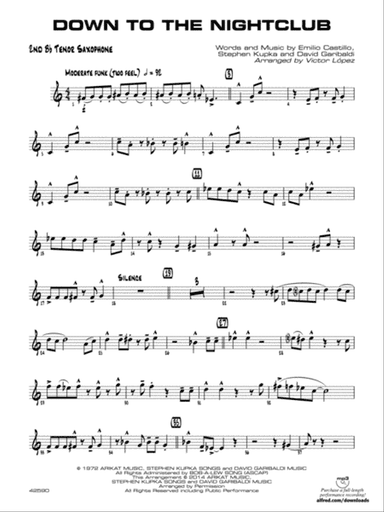 Down to the Nightclub: 2nd B-flat Tenor Saxophone