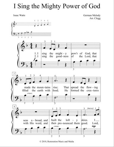 I Sing the Mighty Power of God