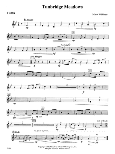 Tunbridge Meadows: 1st F Horn