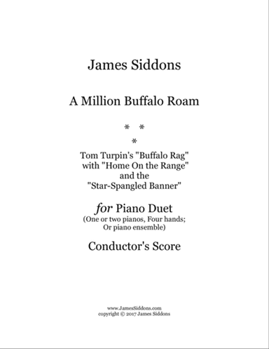 A Million Buffalo Roam (Conductor's Score for Piano Ensemble)